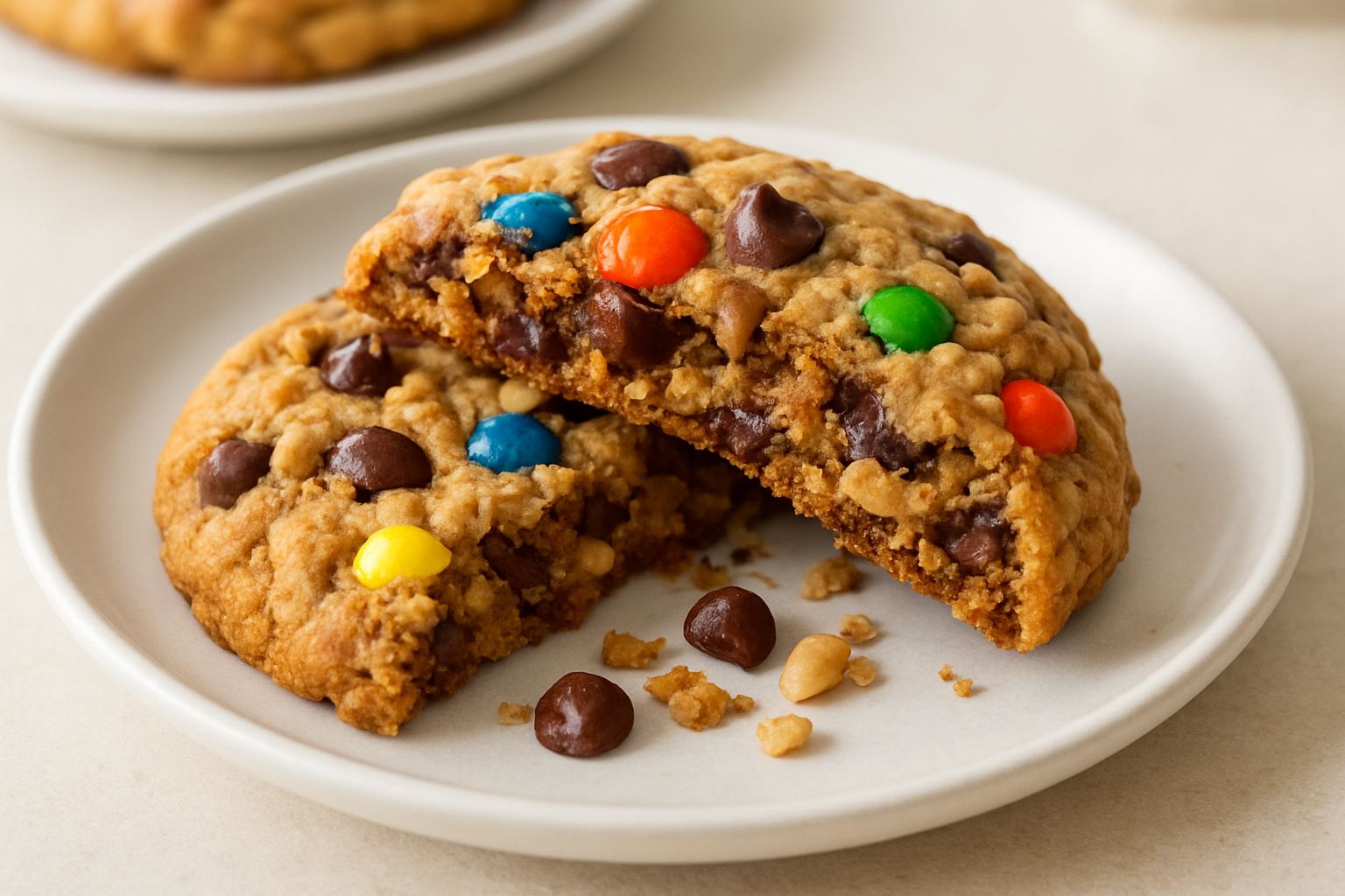 Chewy Monster Cookies, ready to share