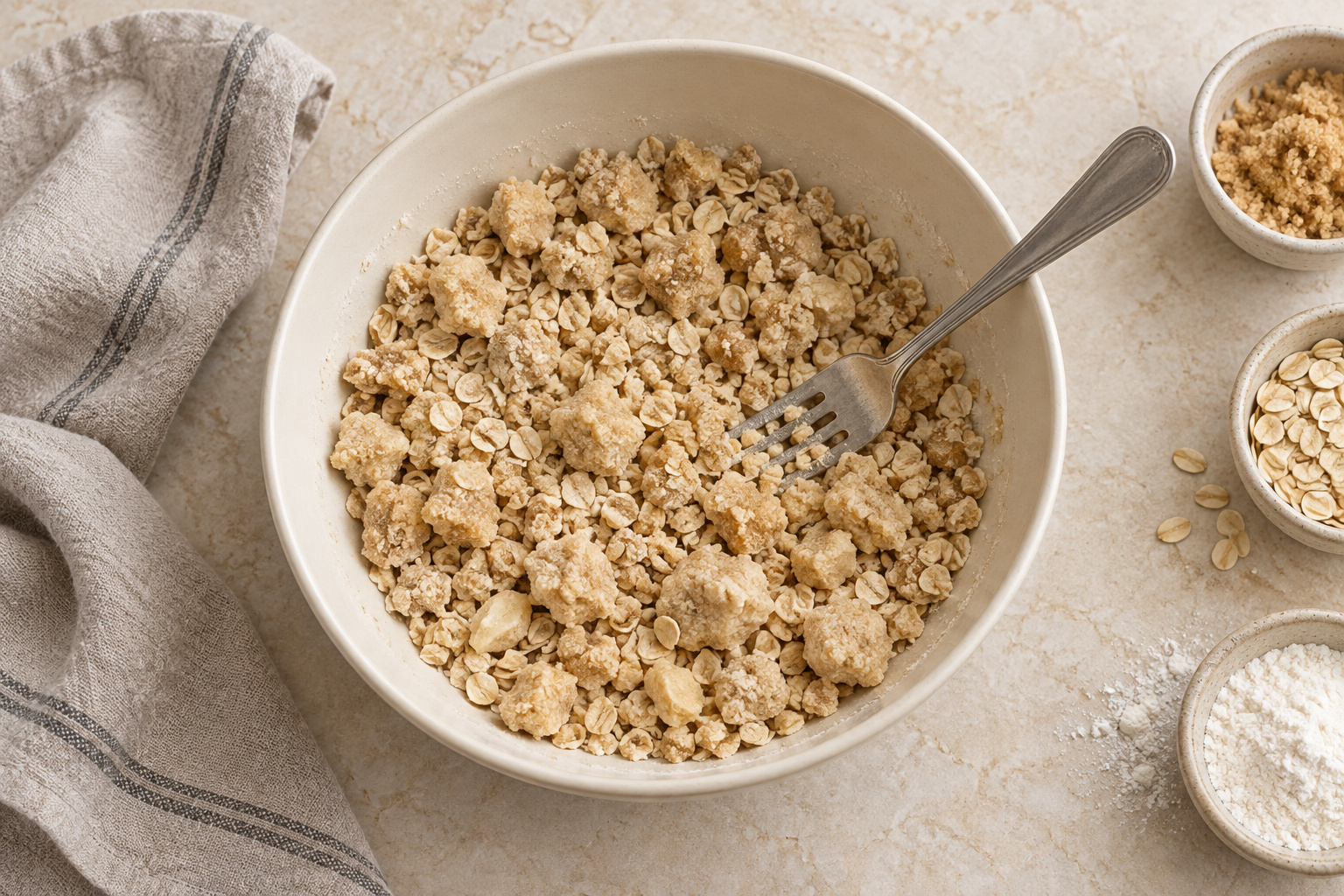 Cinnamon-Ginger Apple Crisp — step 3: Make the oat topping