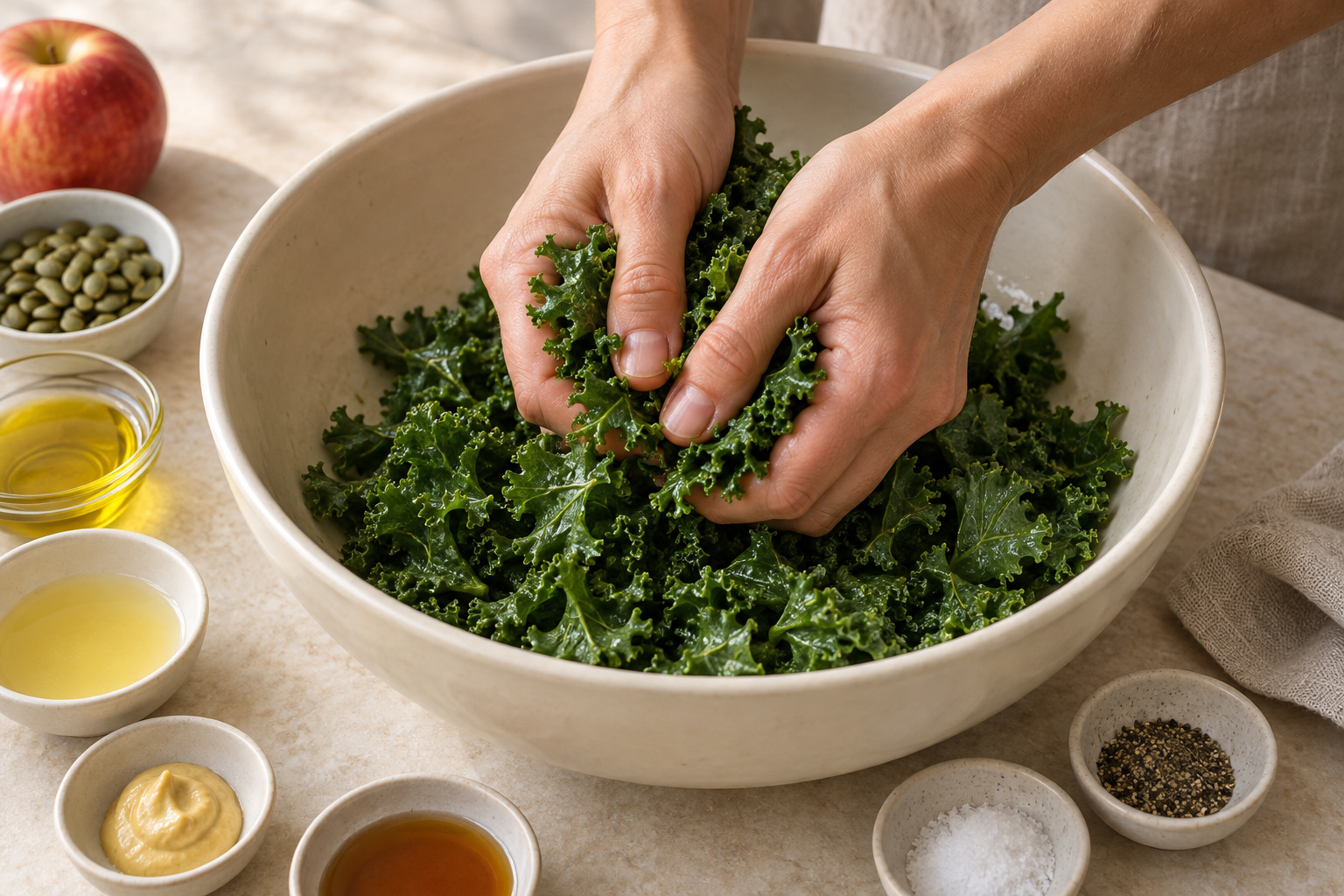 Step 2: Soften the leaves