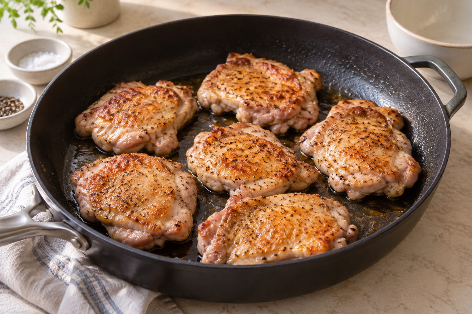 Step 2: Brown the chicken