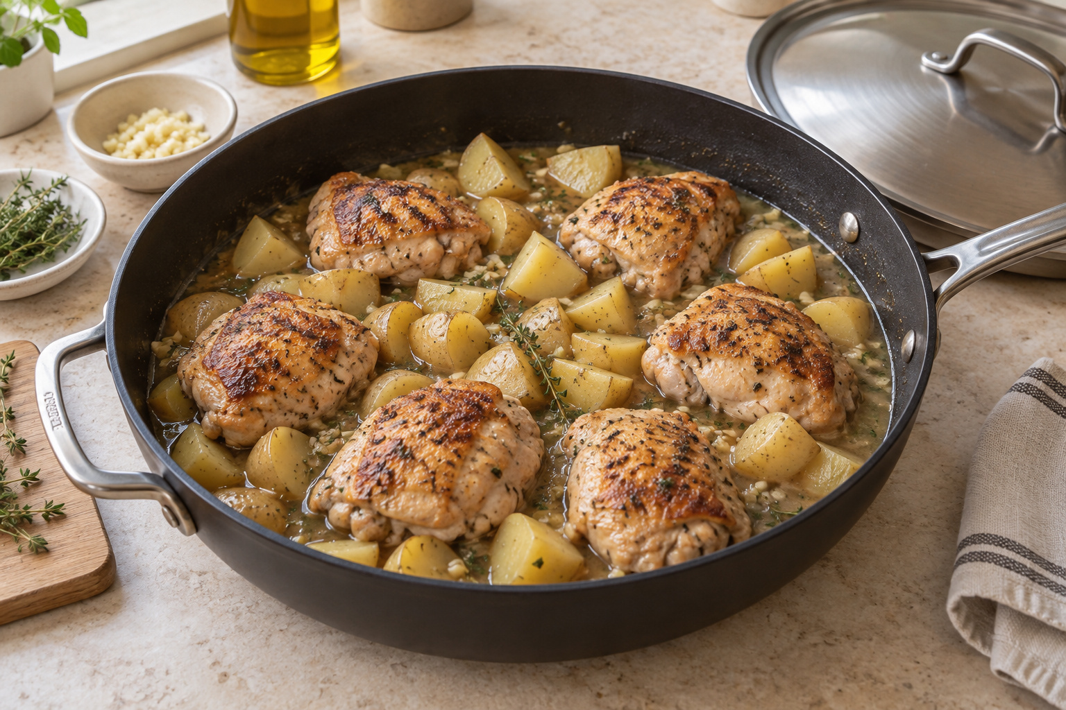 Step 3: Finish gently with potatoes