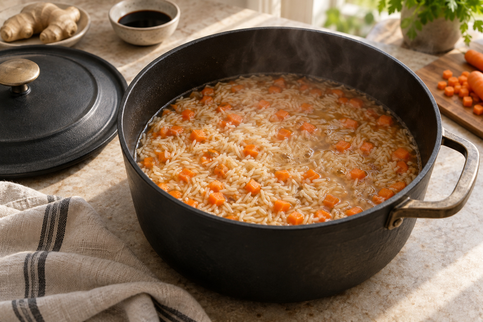 Step 3: Simmer the rice