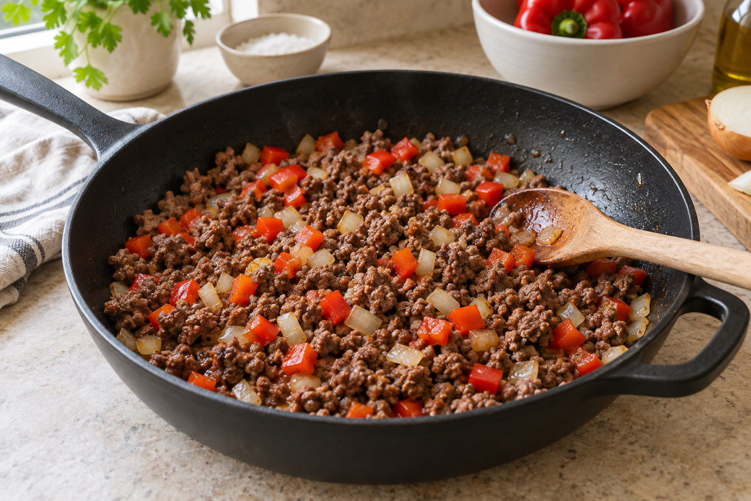 Step 2: Brown the beef